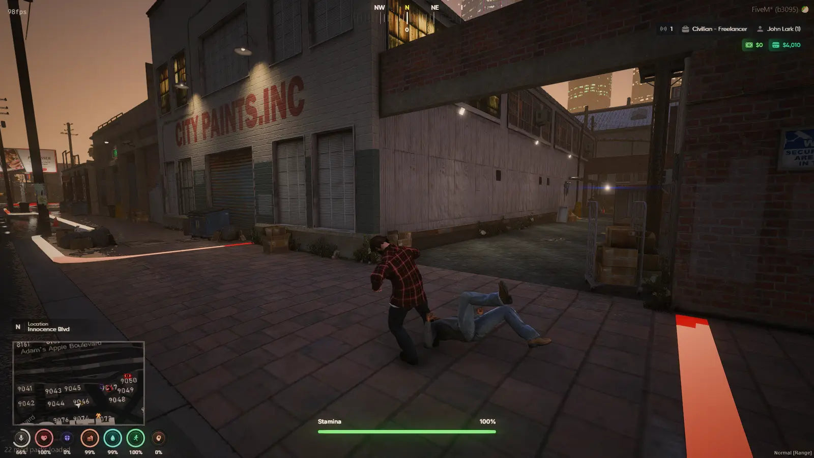 Melee fighting and boxing rings